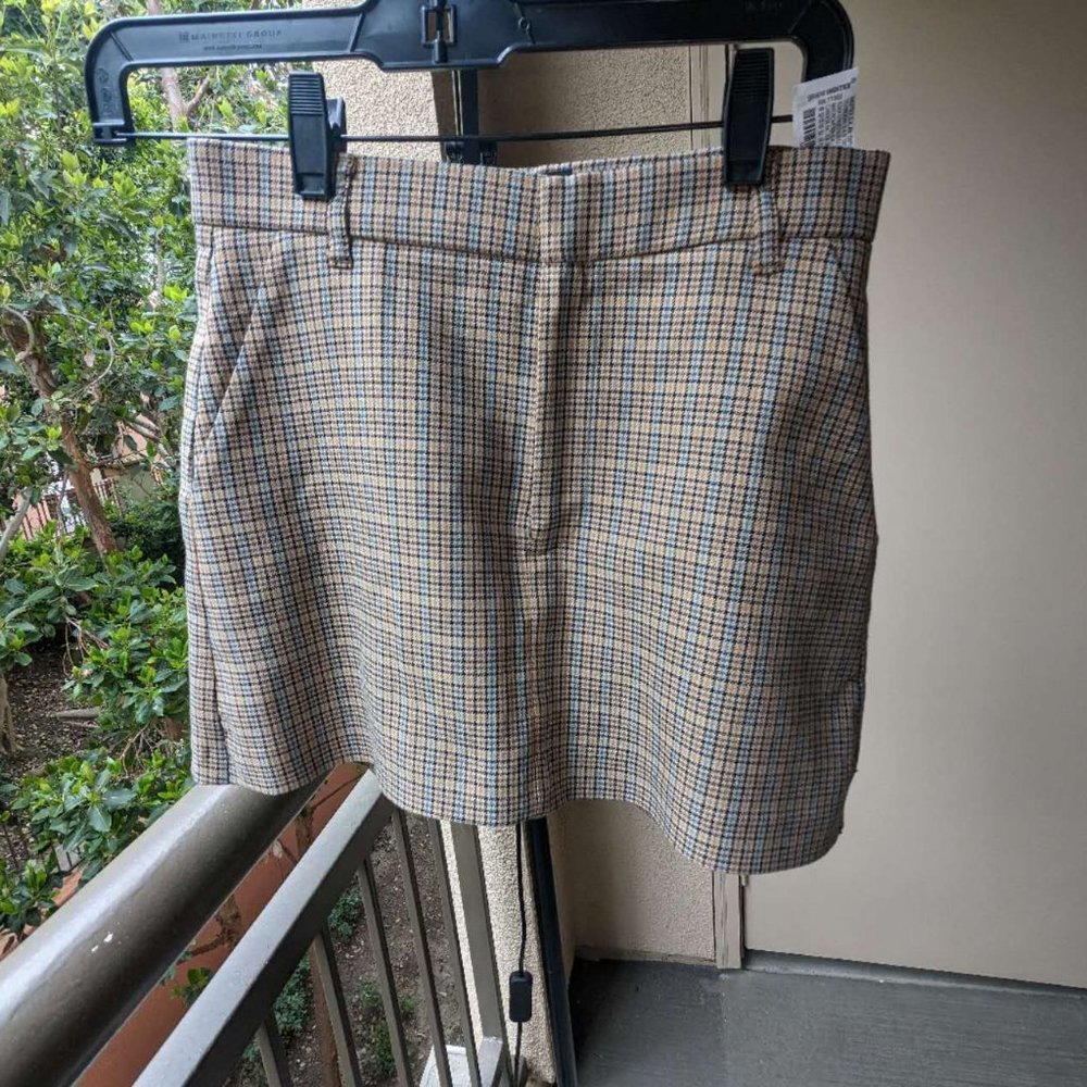 zara plaid skort